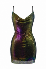 Vestido Metalico Multicolor