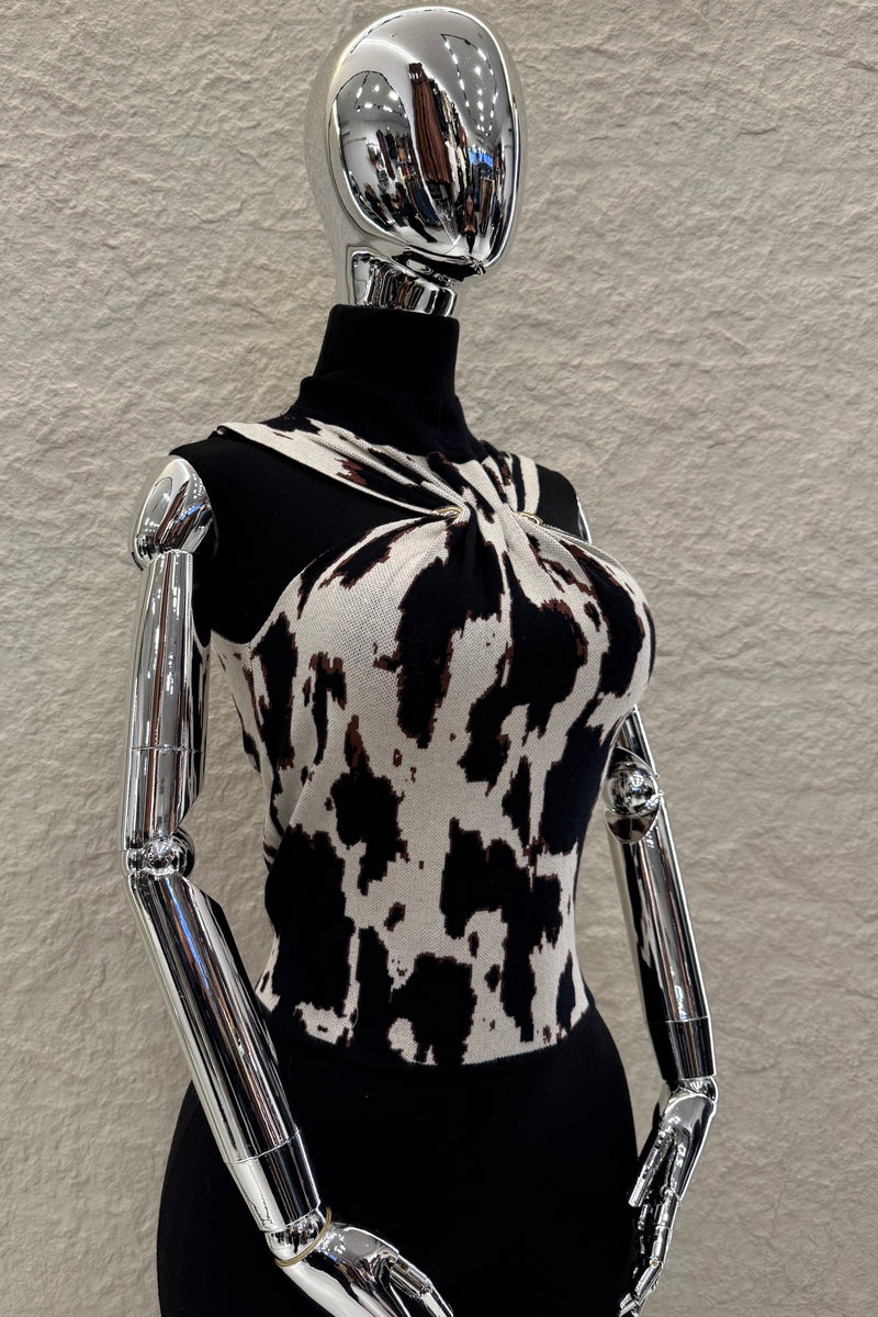 Blusa Halter Cow