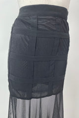 Falda Negro con Transparencia