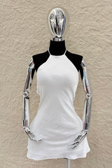 Vestido Halter Satinado Blanco