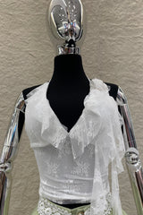 Top Halter Encaje Blanco