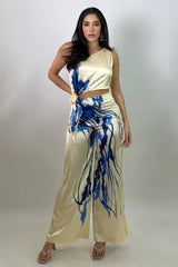 Set de Pantalon Print Floral Azul