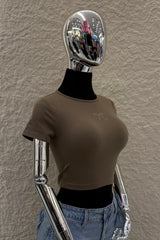 Crop Top App de Moño Rhinestone Cafe