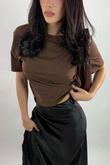 Crop Tshirt Rhinestone Cafe