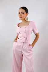 Set Blusa y Pantalon Sastre Rosa