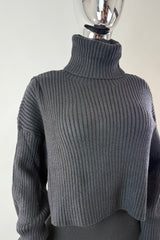 Sweater Oversize Cuello Tortuga Negro