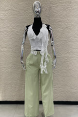 Top Halter Encaje Blanco
