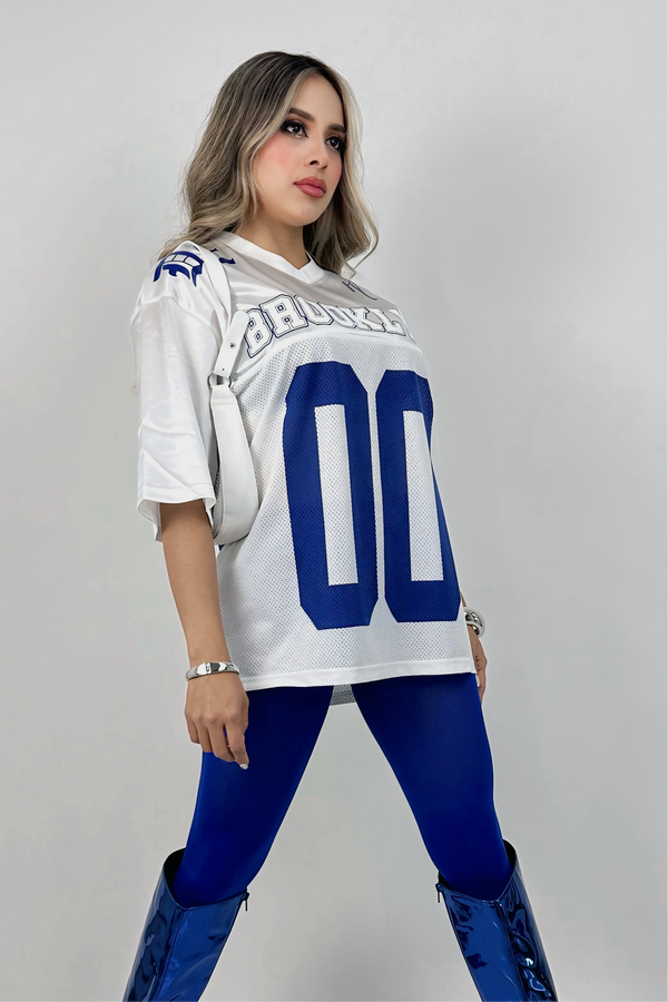 Sporty Jersey Print Brooklyn Blanca