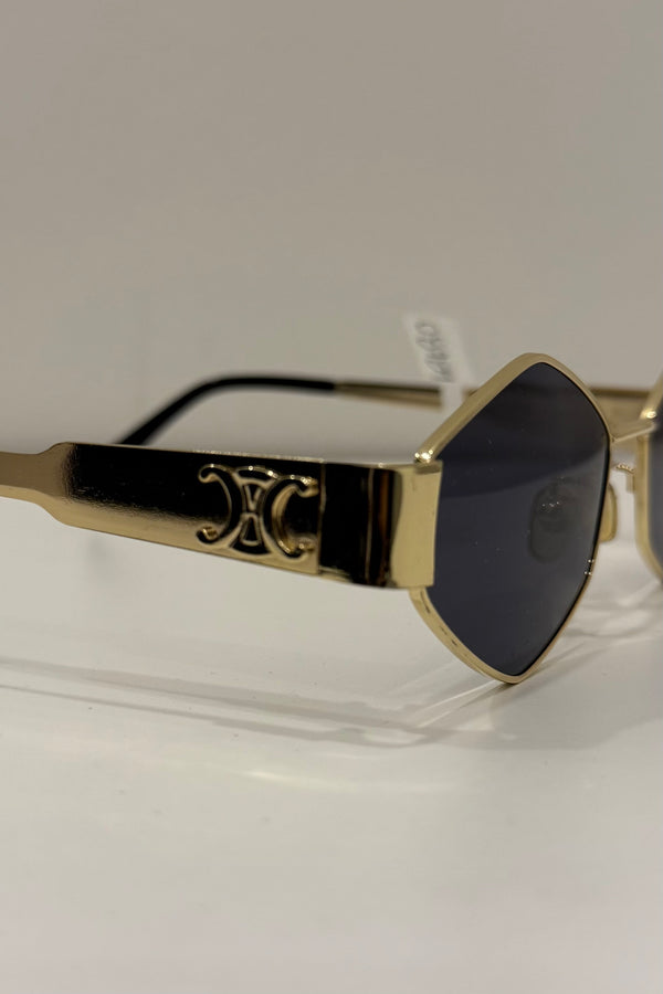 Lentes Dupe Celine Metal Hexagonal
