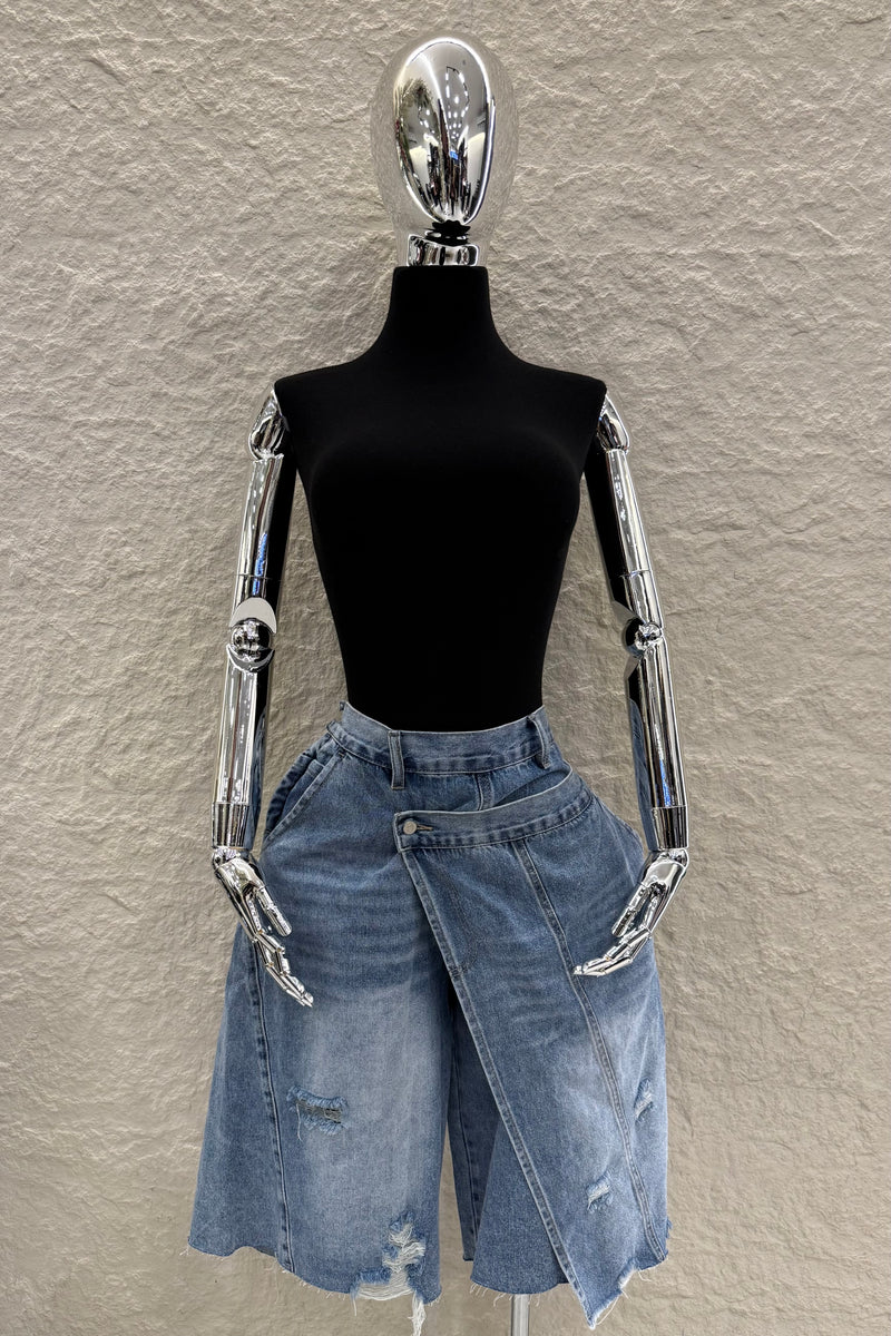 Biker Asimetrico Denim