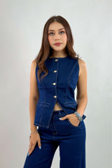 Set Chaleco y Pantalon Denim