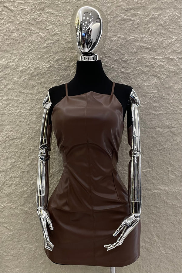 Vestido Corto Volado Vinipiel Cafe