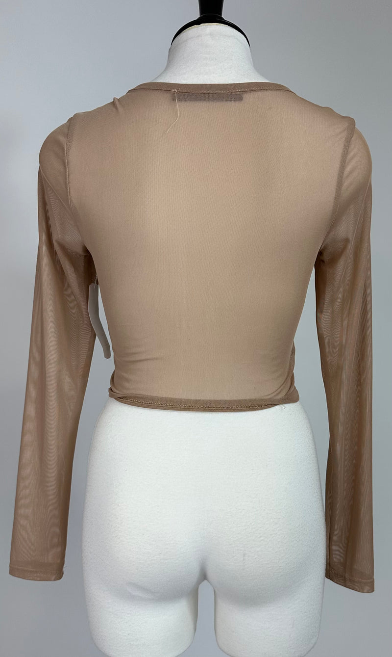 Croptop Mesh Beige