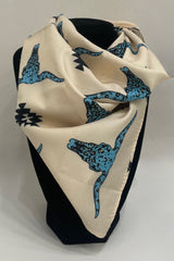 Mascada Satinada Print Azul