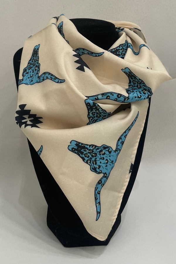 Mascada Satinada Print Azul