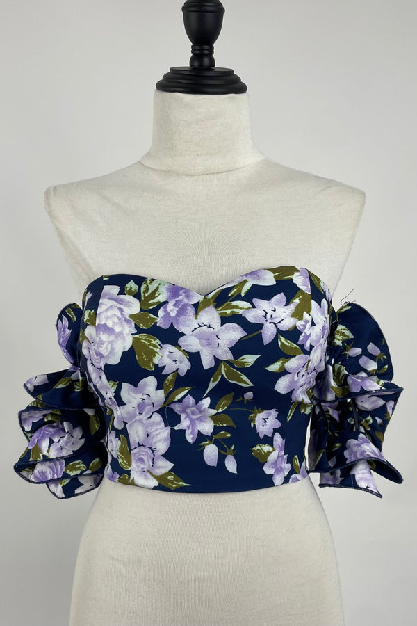 Crop Top Flores Lilas