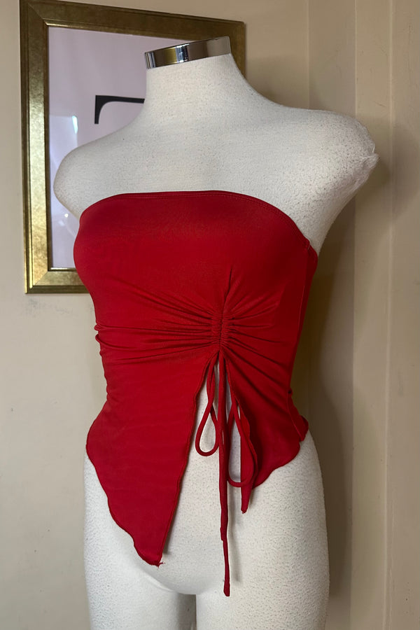 Croptop Asimetrico Rojo