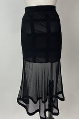 Falda Negro con Transparencia