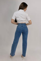 Pantalon Denim App de Corazon en Pedreria