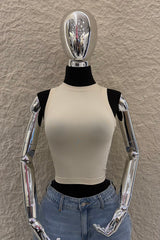 Crop Top Basic Beige