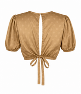 Crop Top Satinado Boleado