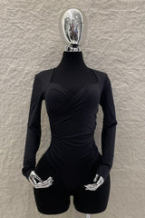 Pantiblusa Manga Larga Negro