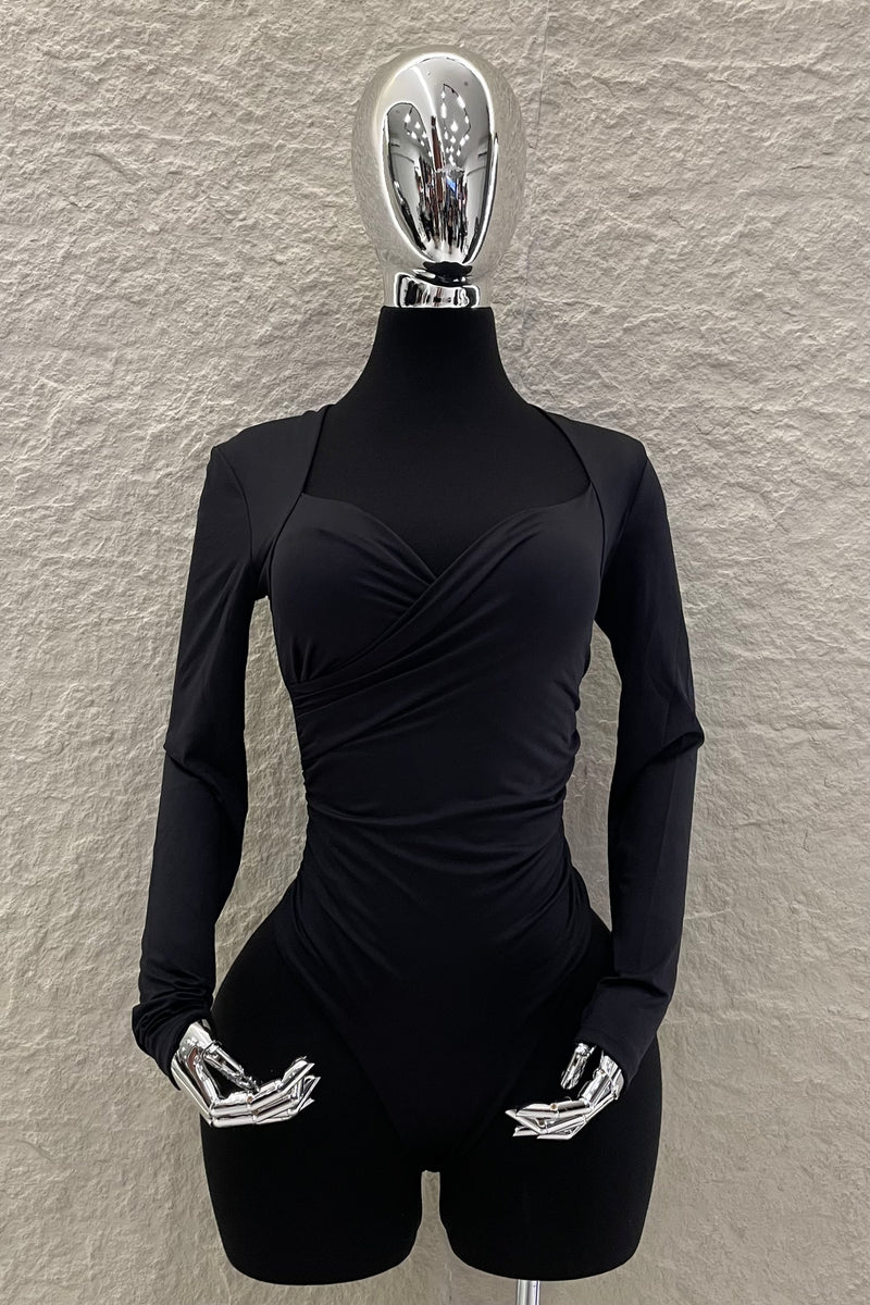 Pantiblusa Manga Larga Negro