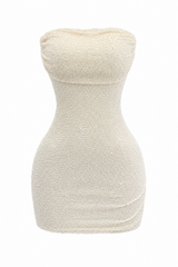 Vestido Strapples Rhinestone Amarillo