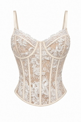 Corset Noir Lace White