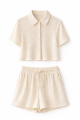 Set Camisa y Short Beige