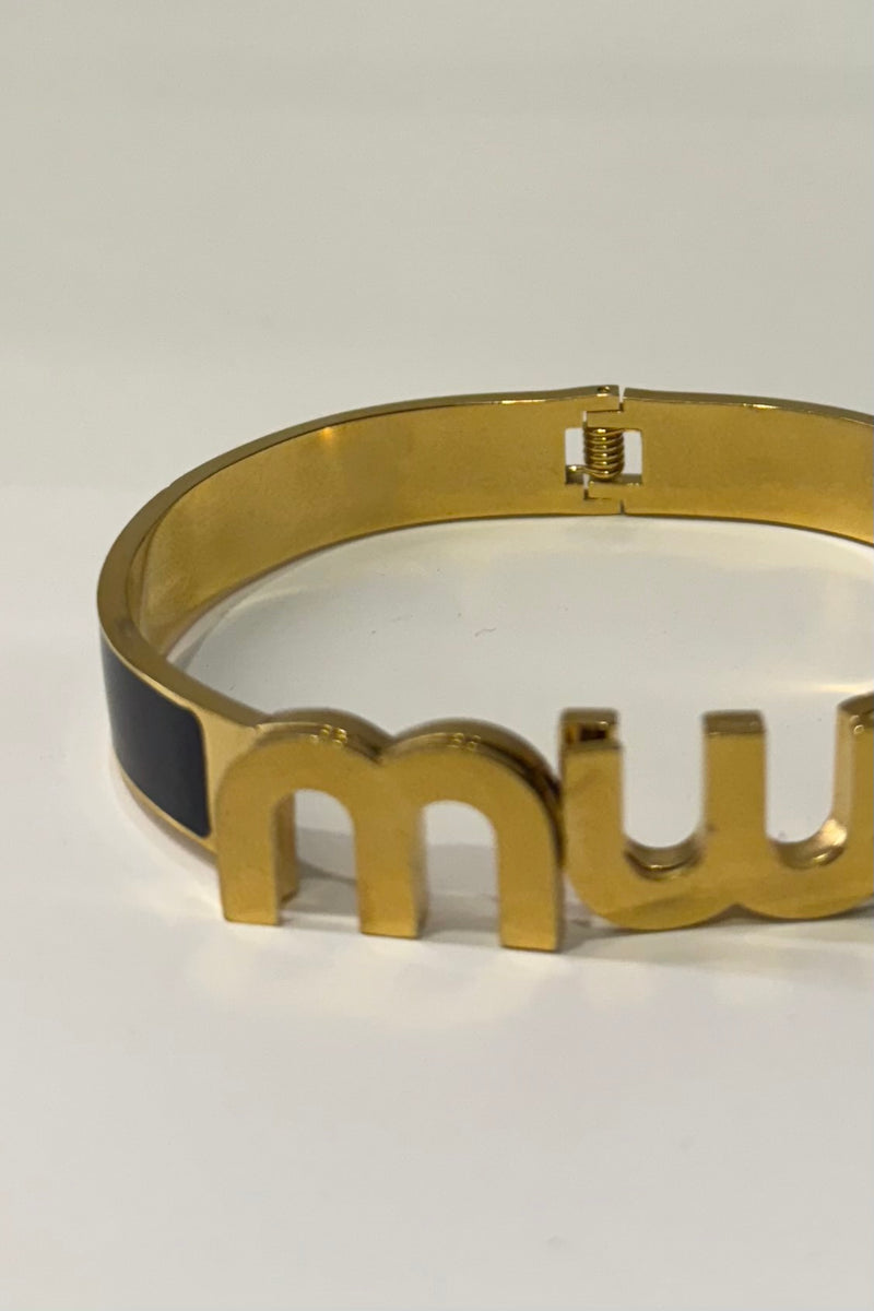 Pulsera Dupe Miu Miu Negro