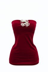 Vestido App de Perlas Velvet Ruby