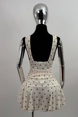 Vestido Polka Dots Beige