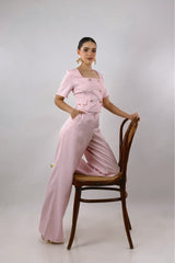 Set Blusa y Pantalon Sastre Rosa