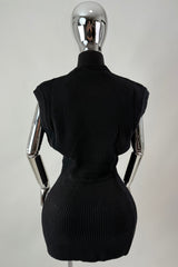 Set Top y Falda Sweater Negro