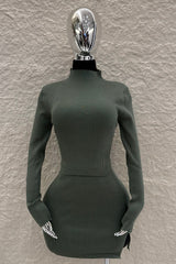 Set Blusa y Falda Tela Punto Olivo