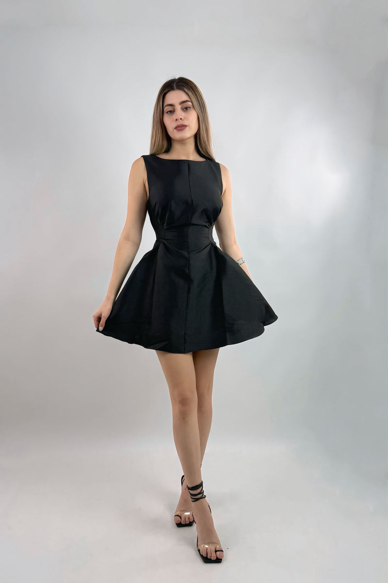 Vestido Volado Negro