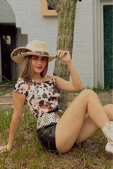 Pantiblusa Asimetica App Dorada Cow