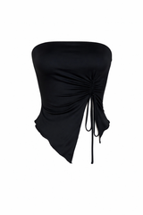 Croptop Asimetrico Negro
