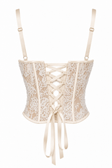 Corset Noir Lace White