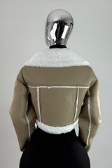 Jacket Vinipiel Fox Fur Caqui