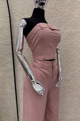 Set Top y Pantalon Rosa