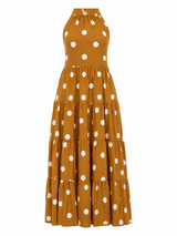 Vestido Largo Poka Camel