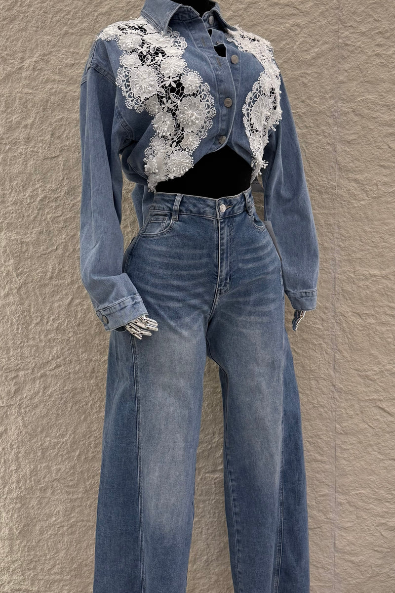 Pantalon Acampanado Denim