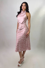 Set Satinado Polka Rosa