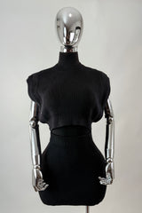 Set Top y Falda Sweater Negro