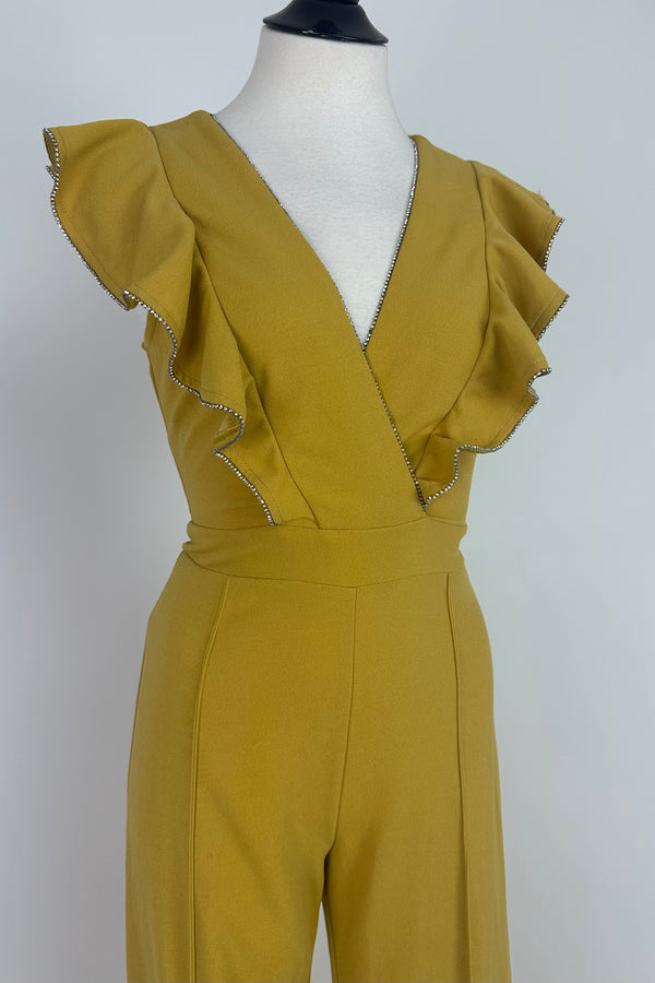 Romper Amarillo con Escote