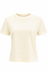 Tshirt Corta Rhinestone Amarilla
