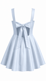 Vestido Corto Volado Azul