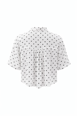 Camisa Corta Polka Blanca